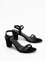 Elegant 3-Inch Block Heel Evening Sandals