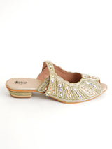 Delco Fancy Stone Block Heels