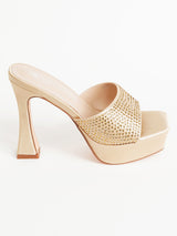 Delco Cone Heel Party Glam Slip-On