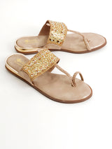 Delco Fancy Party Wedge Chappal