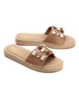 Muse Flat Slip-Ons with Synthetic Stones