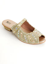 Delco Fancy Stone Block Heels