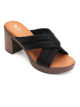 Delco Vogue Lift Block Heel Slipons