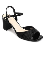 Delco Sparkle Glam Block Heel Sandals