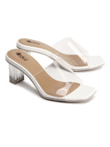 Transparent Muse Block Heel Slip-Ons