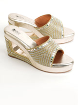 Delco Glitter Platform Heels