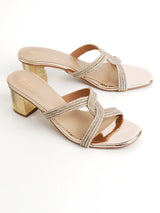 Delco Glitter Glow Block Heels