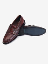 Delco Mens Elegant Crocodile Moccasin