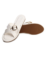 Cross Flat Slip-Ons with Buckle