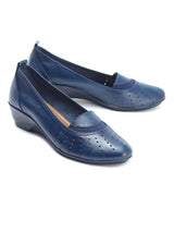 Delco Wedge Heel Leather Belly