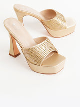 Delco Cone Heel Party Glam Slip-On
