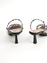 Delco Crystal Charm Heels
