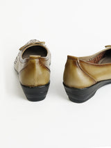 Delco Leather Wedge Belly