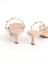 Delco Crystal Charm Heels