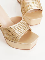 Delco Cone Heel Party Glam Slip-On