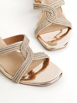 Delco Glitter Glow Block Heels