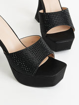 Delco Cone Heel Party Glam Slip-On