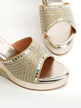 Delco Glitter Platform Heels