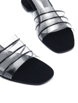 Delco Transparent Block heel Mules