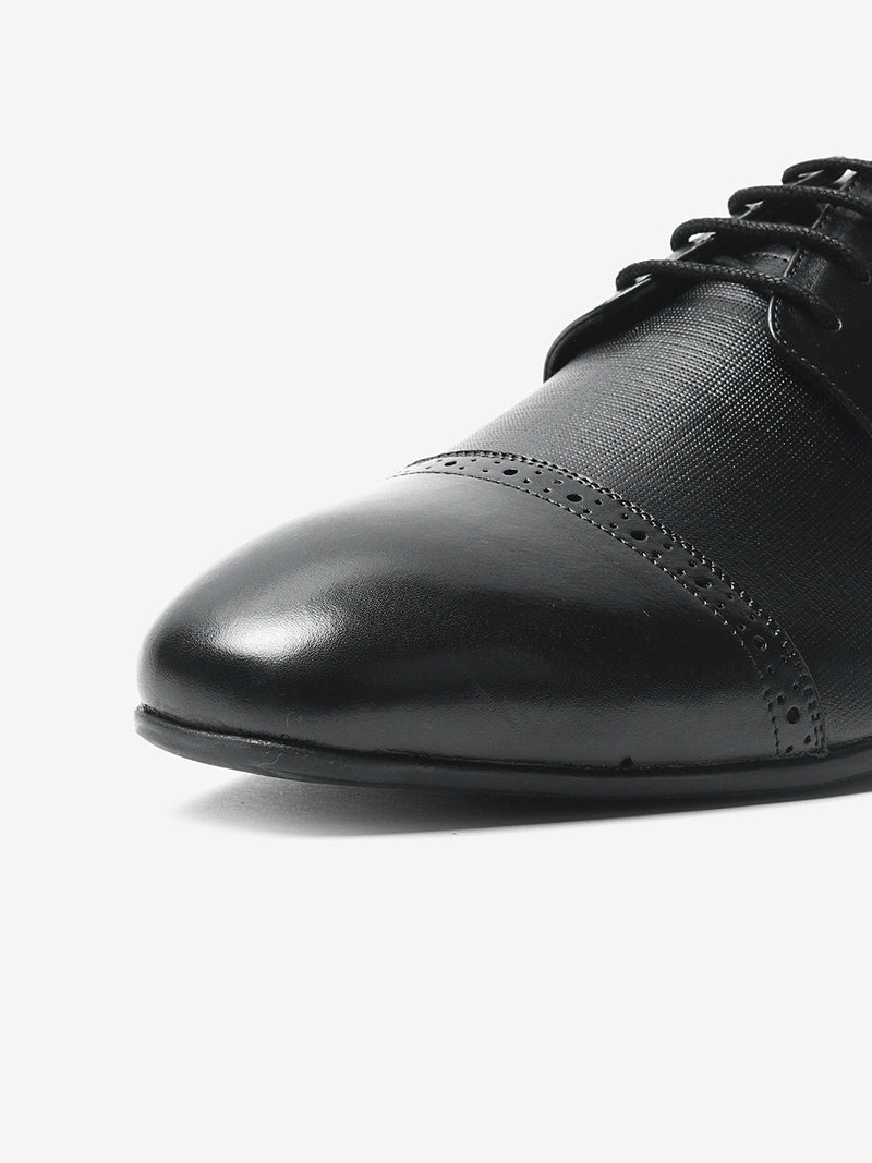 Signature Derby Leather Lace-Up Shoes