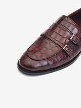 Delco Mens Elegant Crocodile Moccasin