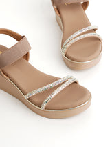 Delco GlamRise Platform Sandals