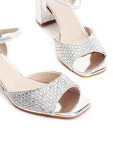 Delco Sparkle Glam Block Heel Sandals