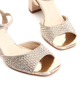 Delco Sparkle Glam Block Heel Sandals