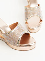 Delco Glitter Platform Heels