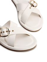 Cross Flat Slip-Ons with Buckle