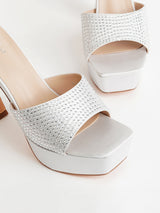 Delco Cone Heel Party Glam Slip-On