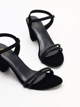 Elegant 3-Inch Block Heel Evening Sandals