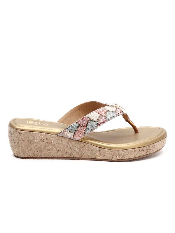 Glamorous Beaded Platform Chappals