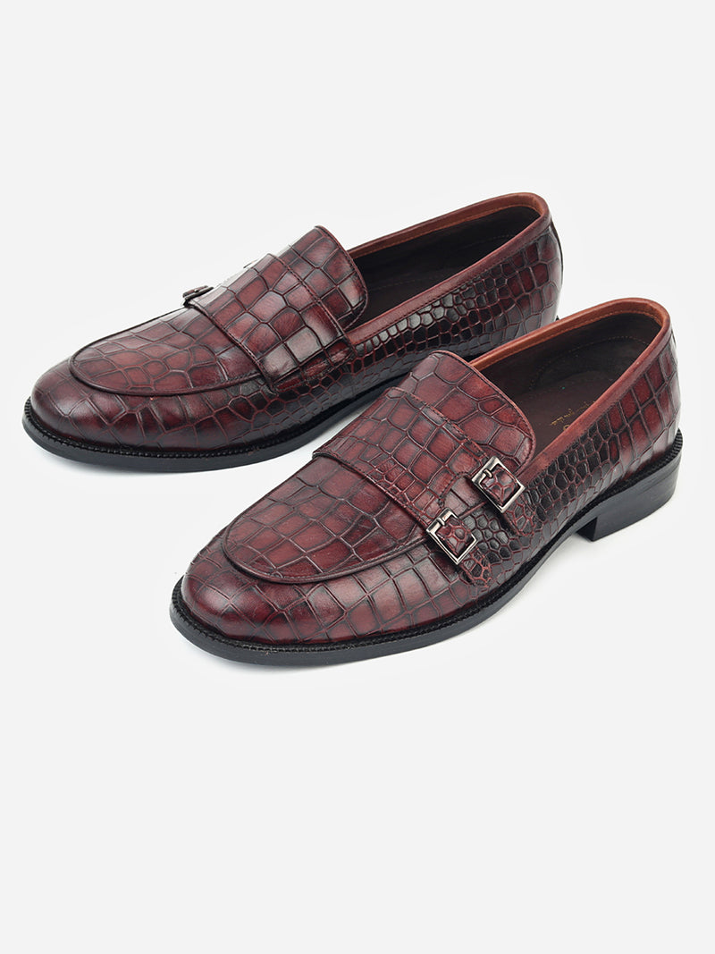 Delco Mens Elegant Crocodile Moccasin