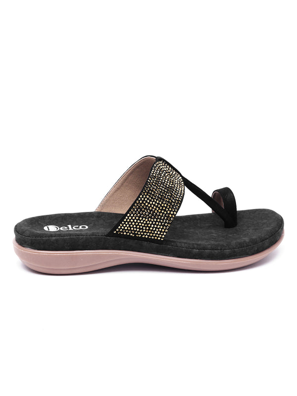 Starlight Stroll: Delco Suede Fancy Chappal