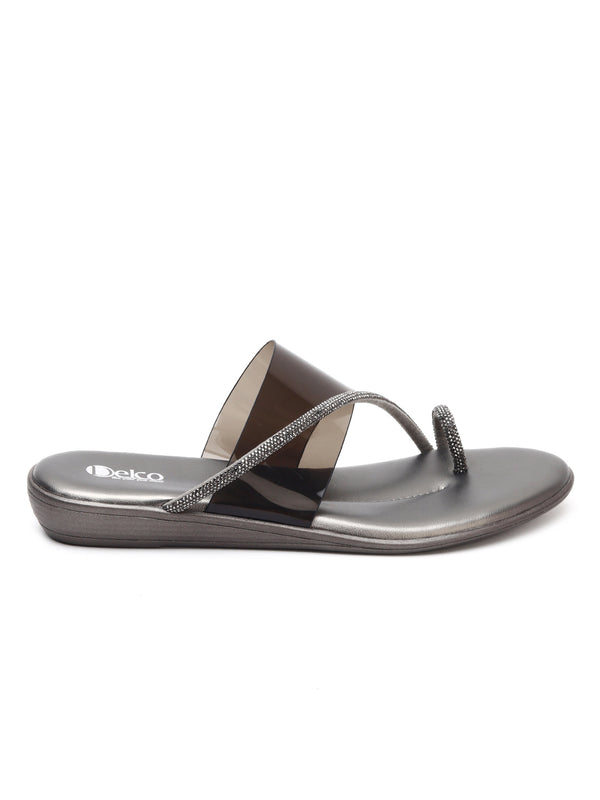 Transparent Slip-On Flat Chappals