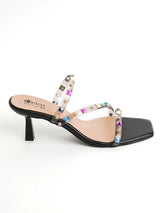 Delco Crystal Charm Heels