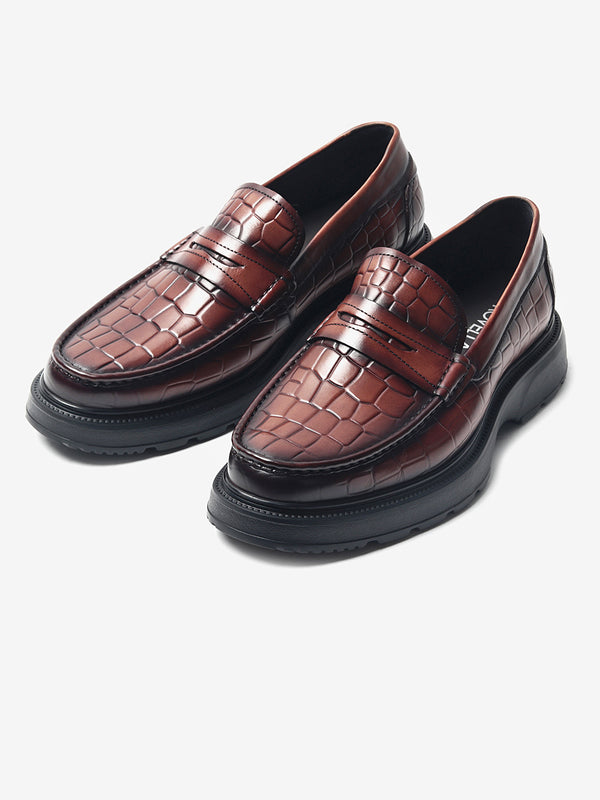 Premium Pull-On Leather Moccasin Derby