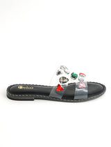 Delco  Transparent Stone Slip-Ons