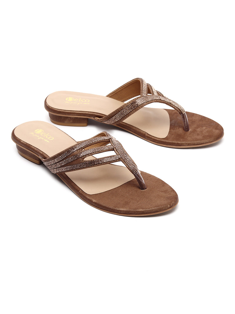 Elegant 1-Inch Flat Chappals