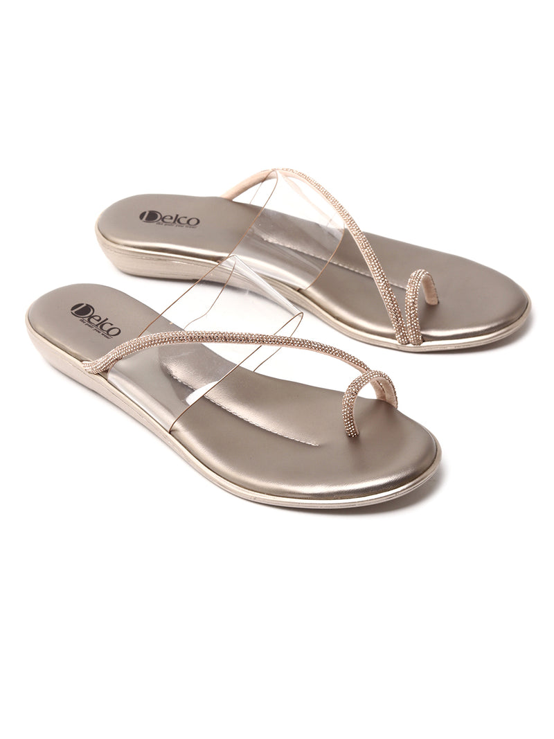 Transparent Slip-On Flat Chappals