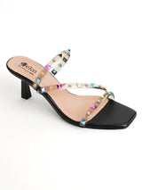 Delco Crystal Charm Heels