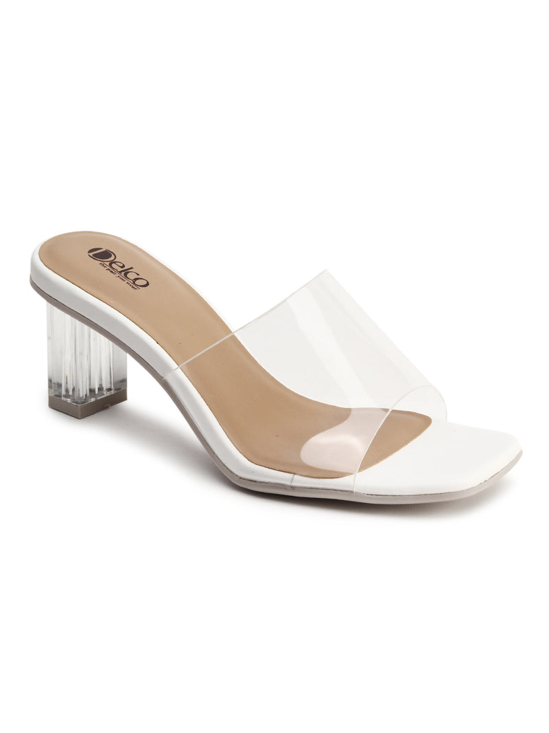 Transparent Muse Block Heel Slip-Ons