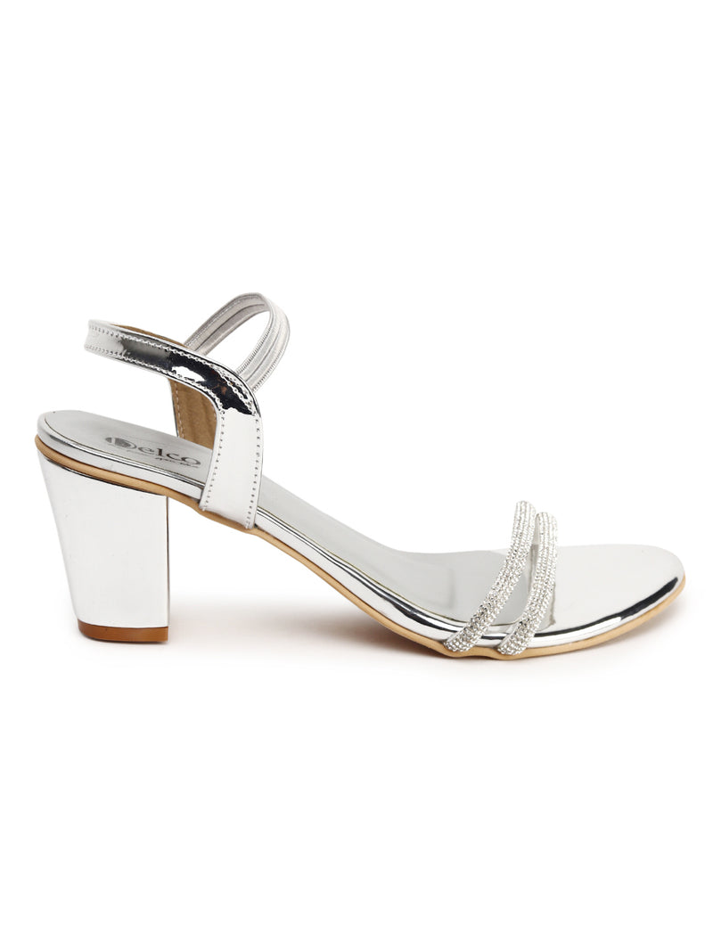 Elegant 3-Inch Block Heel Evening Sandals