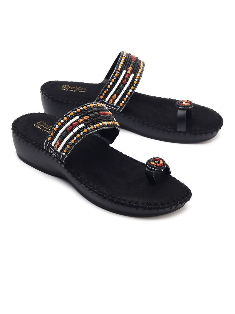 Comfort Beaded Flat Chappals