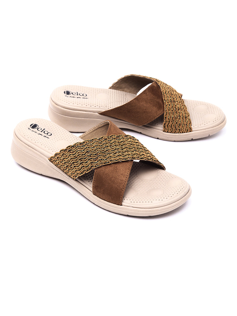 Delco Cross Suede Slip-Ons