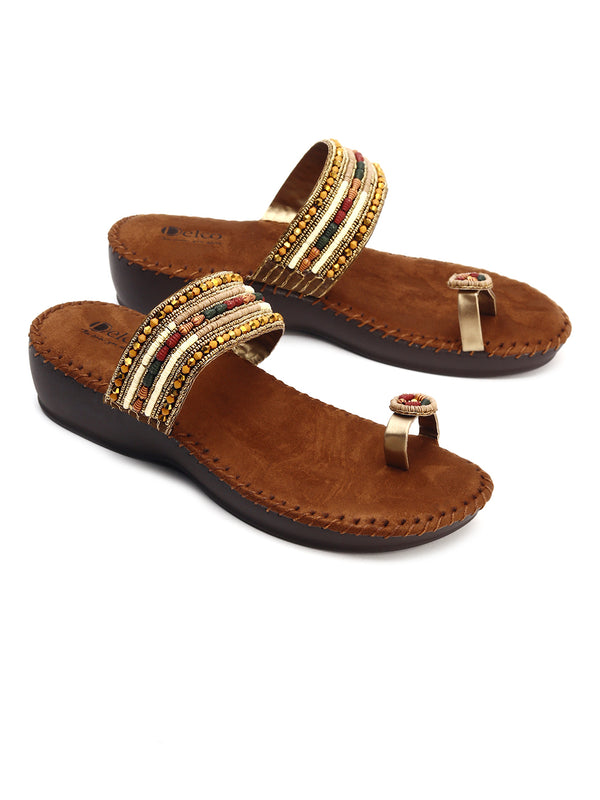 Comfort Beaded Flat Chappals