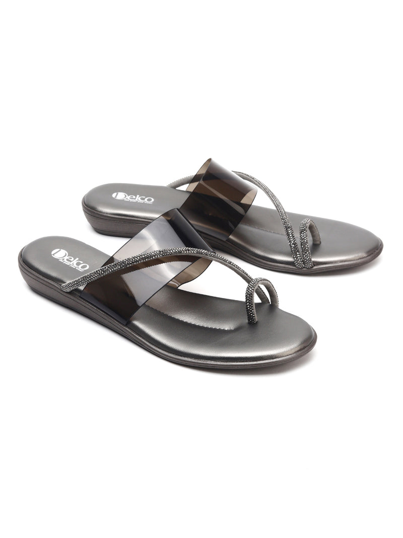 Transparent Slip-On Flat Chappals