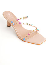 Delco Crystal Charm Heels