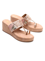 Elegant Beaded Platform Chappals